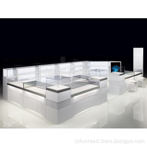 retail furniture design jewlery kiosk showcase in shopping mall decoration